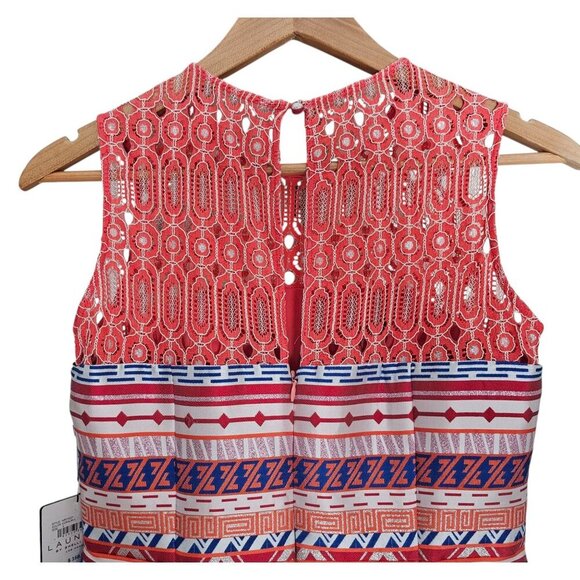 NWT Women's - Laundry By Shelli Segal Sleeveless Printed Dress, Size 4 - Picture 9 of 10